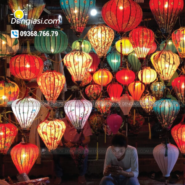 ĐÈN HỘI AN VẢI IN HOA