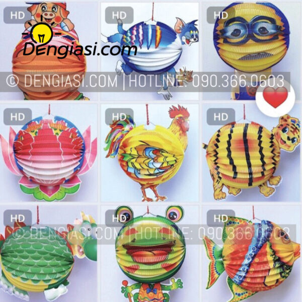 Đèn giấy xếp hình thú 01