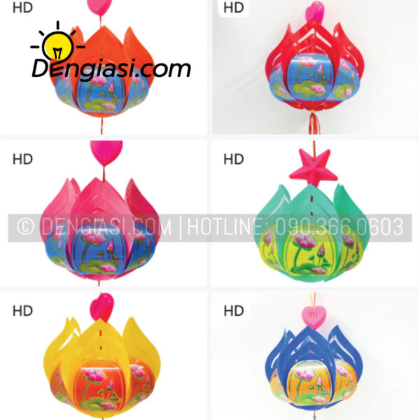 Đèn sen nhựa đủ màu